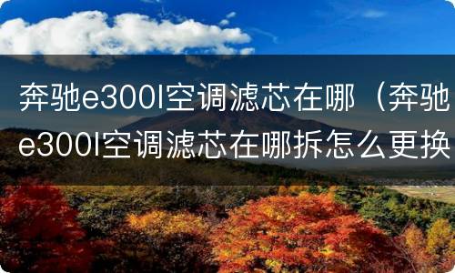 奔驰e300l空调滤芯在哪（奔驰e300l空调滤芯在哪拆怎么更换）