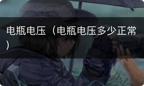 电瓶电压（电瓶电压多少正常）