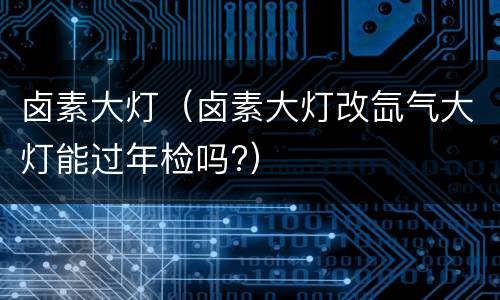 卤素大灯（卤素大灯改氙气大灯能过年检吗?）