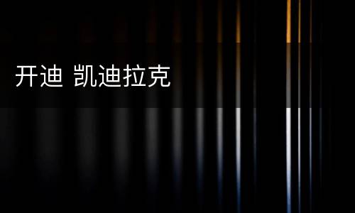 开迪 凯迪拉克
