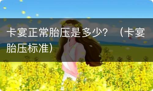 卡宴正常胎压是多少？（卡宴胎压标准）