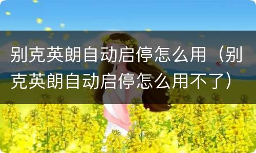 别克英朗自动启停怎么用（别克英朗自动启停怎么用不了）