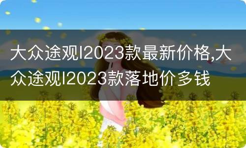 大众途观l2023款最新价格,大众途观l2023款落地价多钱