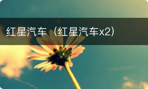 红星汽车（红星汽车x2）