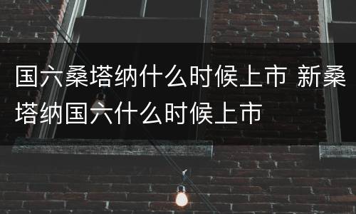 国六桑塔纳什么时候上市 新桑塔纳国六什么时候上市