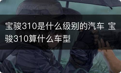 宝骏310是什么级别的汽车 宝骏310算什么车型
