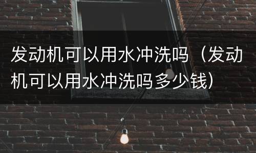 发动机可以用水冲洗吗（发动机可以用水冲洗吗多少钱）