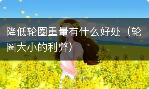 降低轮圈重量有什么好处（轮圈大小的利弊）