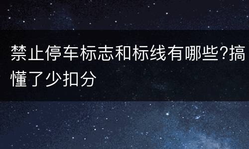 禁止停车标志和标线有哪些?搞懂了少扣分