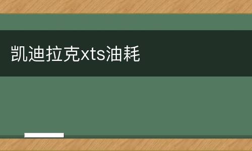 凯迪拉克xts油耗