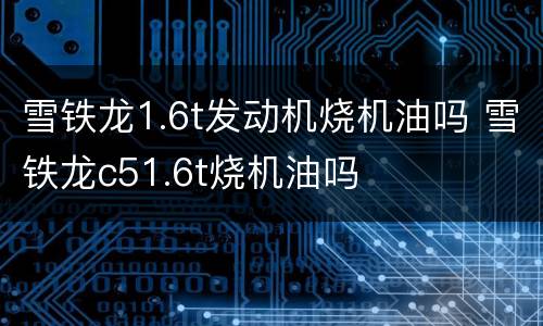 雪铁龙1.6t发动机烧机油吗 雪铁龙c51.6t烧机油吗