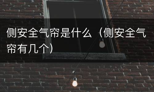 侧安全气帘是什么（侧安全气帘有几个）