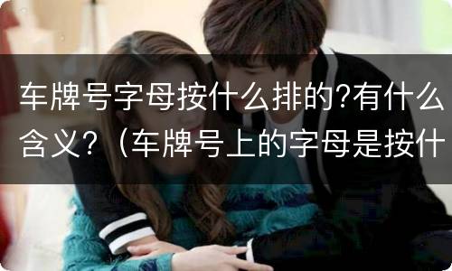 车牌号字母按什么排的?有什么含义?（车牌号上的字母是按什么排的）
