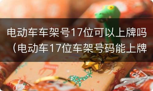 电动车车架号17位可以上牌吗（电动车17位车架号码能上牌吗）