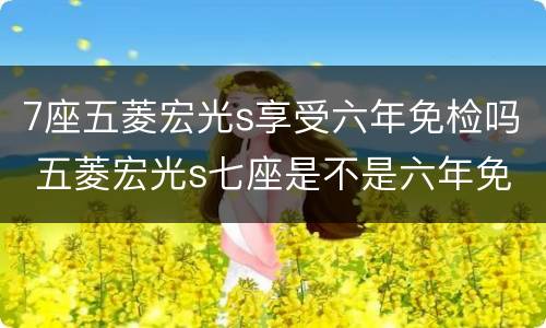 7座五菱宏光s享受六年免检吗 五菱宏光s七座是不是六年免检