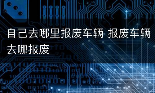 自己去哪里报废车辆 报废车辆去哪报废
