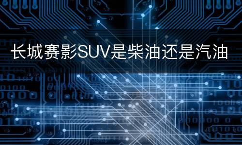 长城赛影SUV是柴油还是汽油