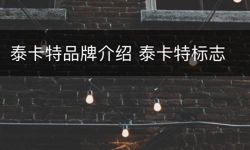 泰卡特品牌介绍 泰卡特标志