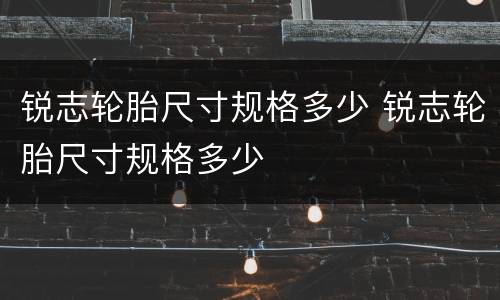 锐志轮胎尺寸规格多少 锐志轮胎尺寸规格多少