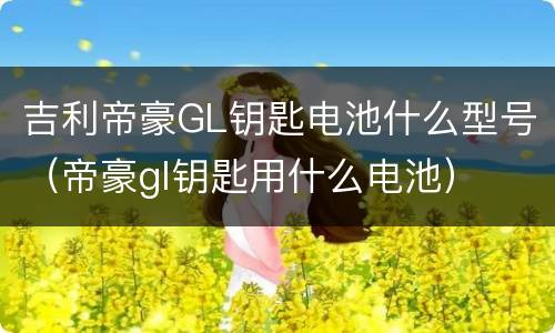 吉利帝豪GL钥匙电池什么型号（帝豪gl钥匙用什么电池）