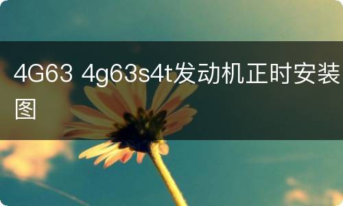 4G63 4g63s4t发动机正时安装图