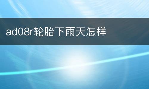 ad08r轮胎下雨天怎样
