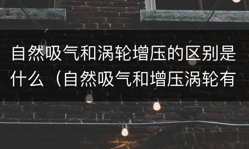 自然吸气和涡轮增压的区别是什么（自然吸气和增压涡轮有什么区别）