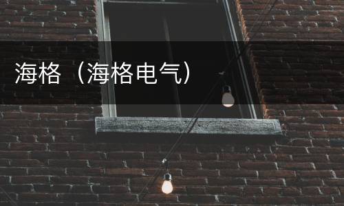 海格（海格电气）
