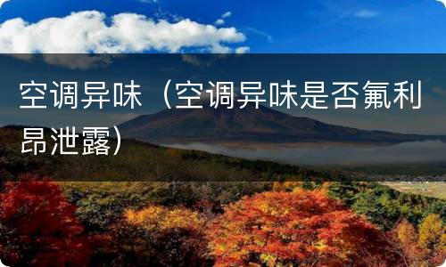 空调异味（空调异味是否氟利昂泄露）
