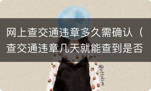 网上查交通违章多久需确认（查交通违章几天就能查到是否违章）