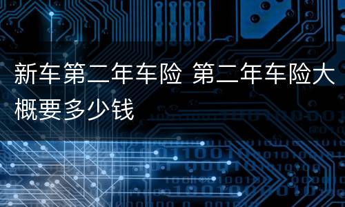 新车第二年车险 第二年车险大概要多少钱
