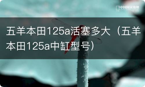 五羊本田125a活塞多大（五羊本田125a中缸型号）