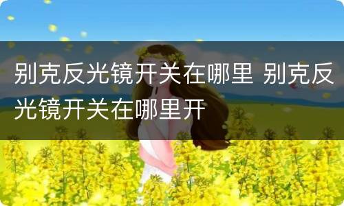 别克反光镜开关在哪里 别克反光镜开关在哪里开