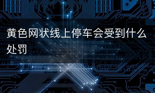 黄色网状线上停车会受到什么处罚