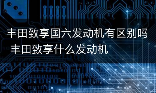 丰田致享国六发动机有区别吗 丰田致享什么发动机