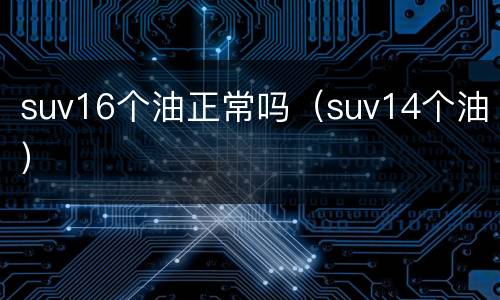 suv16个油正常吗（suv14个油）