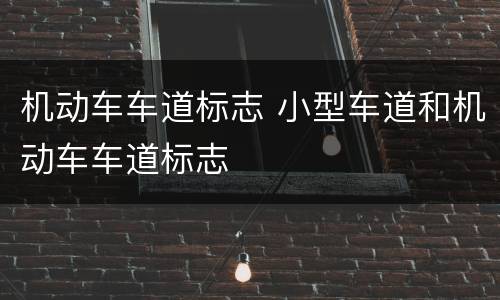 机动车车道标志 小型车道和机动车车道标志