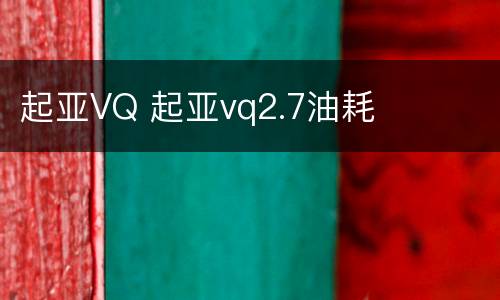 起亚VQ 起亚vq2.7油耗