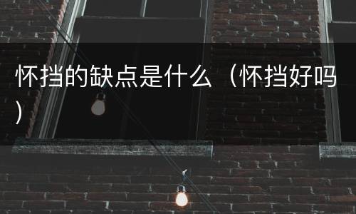怀挡的缺点是什么（怀挡好吗）