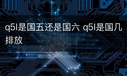 q5l是国五还是国六 q5l是国几排放