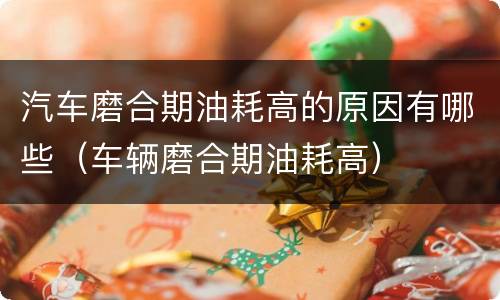 汽车磨合期油耗高的原因有哪些（车辆磨合期油耗高）