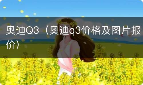 奥迪Q3（奥迪q3价格及图片报价）