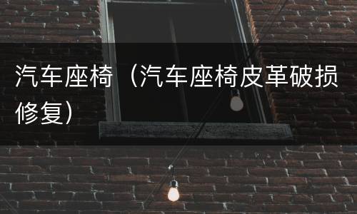 汽车座椅（汽车座椅皮革破损修复）