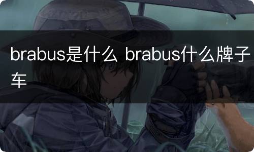 brabus是什么 brabus什么牌子车