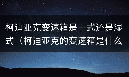 柯迪亚克变速箱是干式还是湿式（柯迪亚克的变速箱是什么牌子）