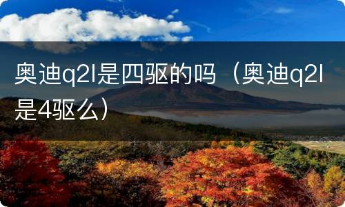 奥迪q2l是四驱的吗（奥迪q2l是4驱么）