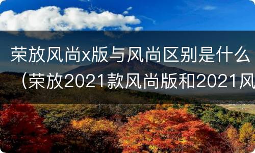 荣放风尚x版与风尚区别是什么（荣放2021款风尚版和2021风尚版）
