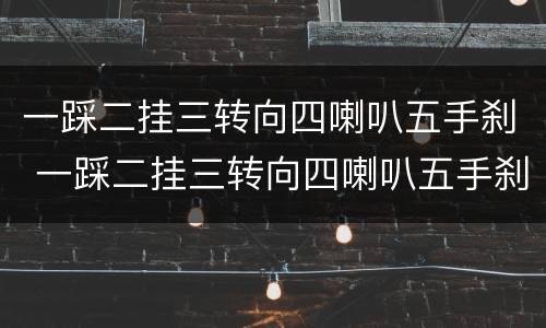 一踩二挂三转向四喇叭五手刹 一踩二挂三转向四喇叭五手刹六观察自动挡