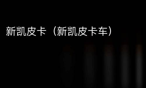 新凯皮卡（新凯皮卡车）