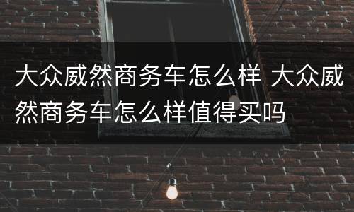 大众威然商务车怎么样 大众威然商务车怎么样值得买吗